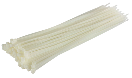 Cable Ties 4.8 x 450 mm - 100pcs - White, Cable Ties 3.6 x 203mm - 100pcs - White