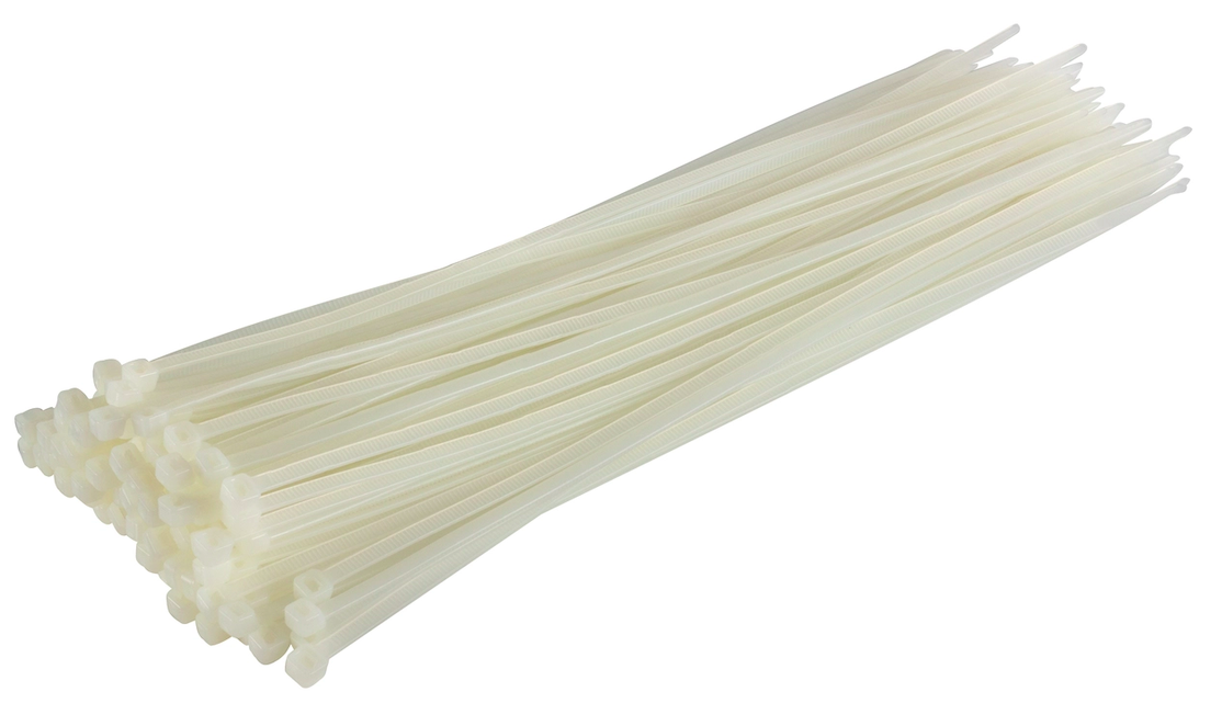 Cable Ties 4.8 x 450 mm - 100pcs - White, Cable Ties 3.6 x 203mm - 100pcs - White