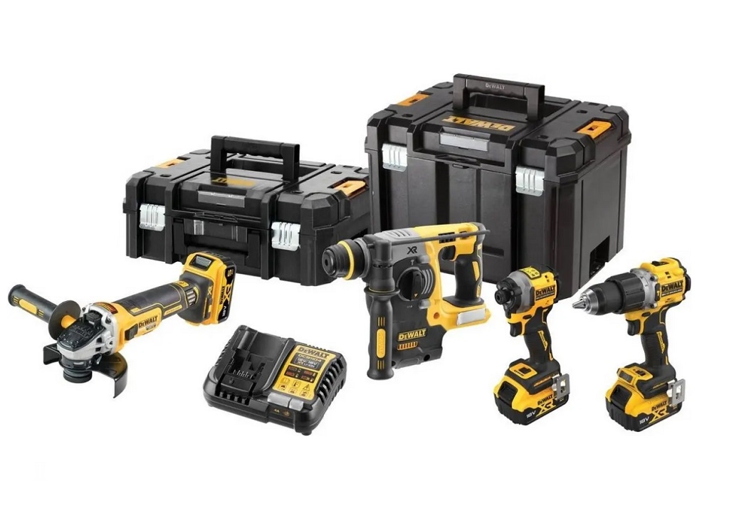 Σετ 4 Εργαλείων 18V XR Brushless με 3 μπαταρίες 5ΑΗ - DCK429P3T-QW - DEWALT