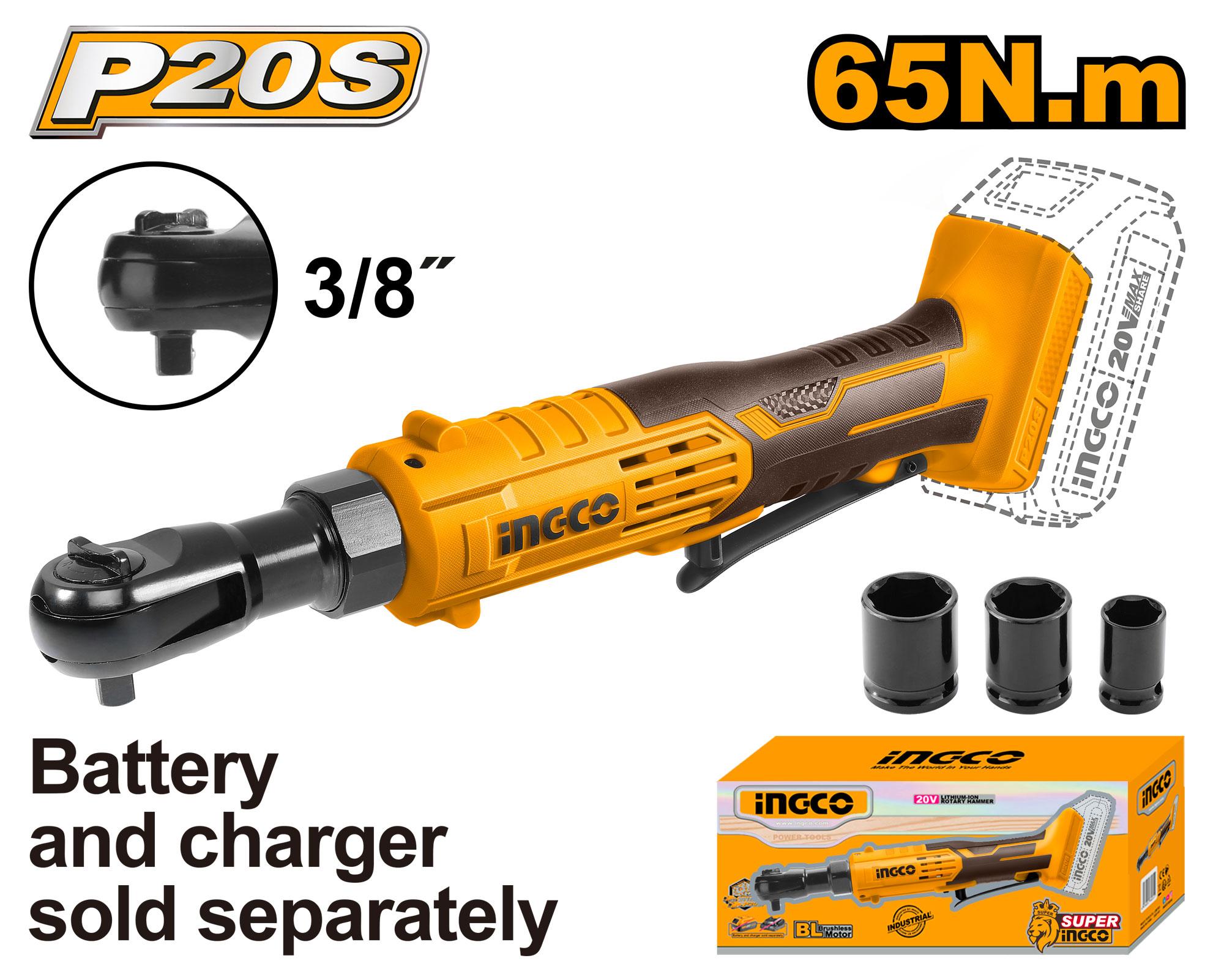 Καστάνια Μπαταρίας 20V Solo (χωρίς Μπαταρία και Φορτιστή) - CDRLI2060151 - Ingco