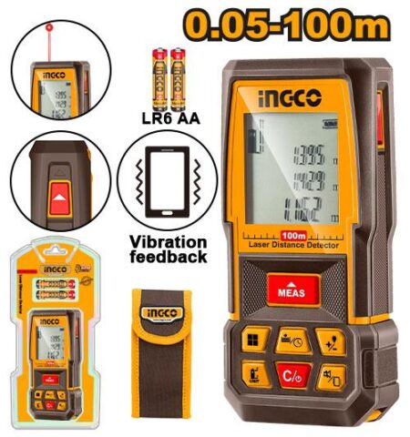 Laser Μετρητής Αποστάσεων 100M - HLDD1008 - Ingco