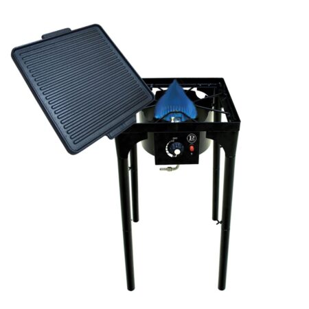 Εστία Γκαζιού με πόδια ύψους 145εκ και ματεμένια πλάκα 40εκx40εκ