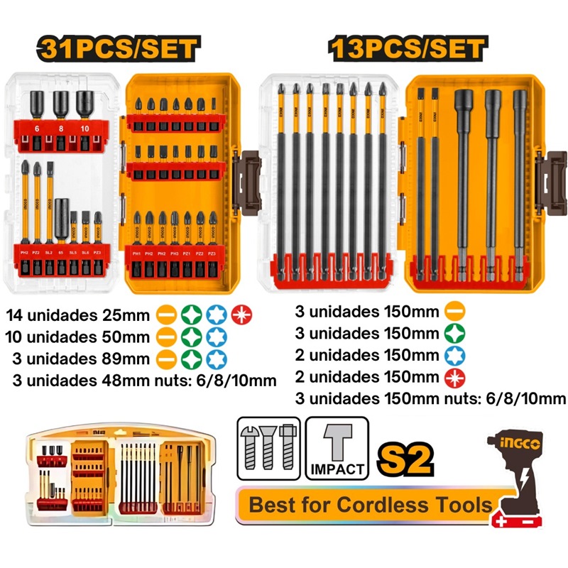 Σετ 44 τεμάχια με μύτες και μαγνητικά παξιμάδια - AKDL24408 - INGCO