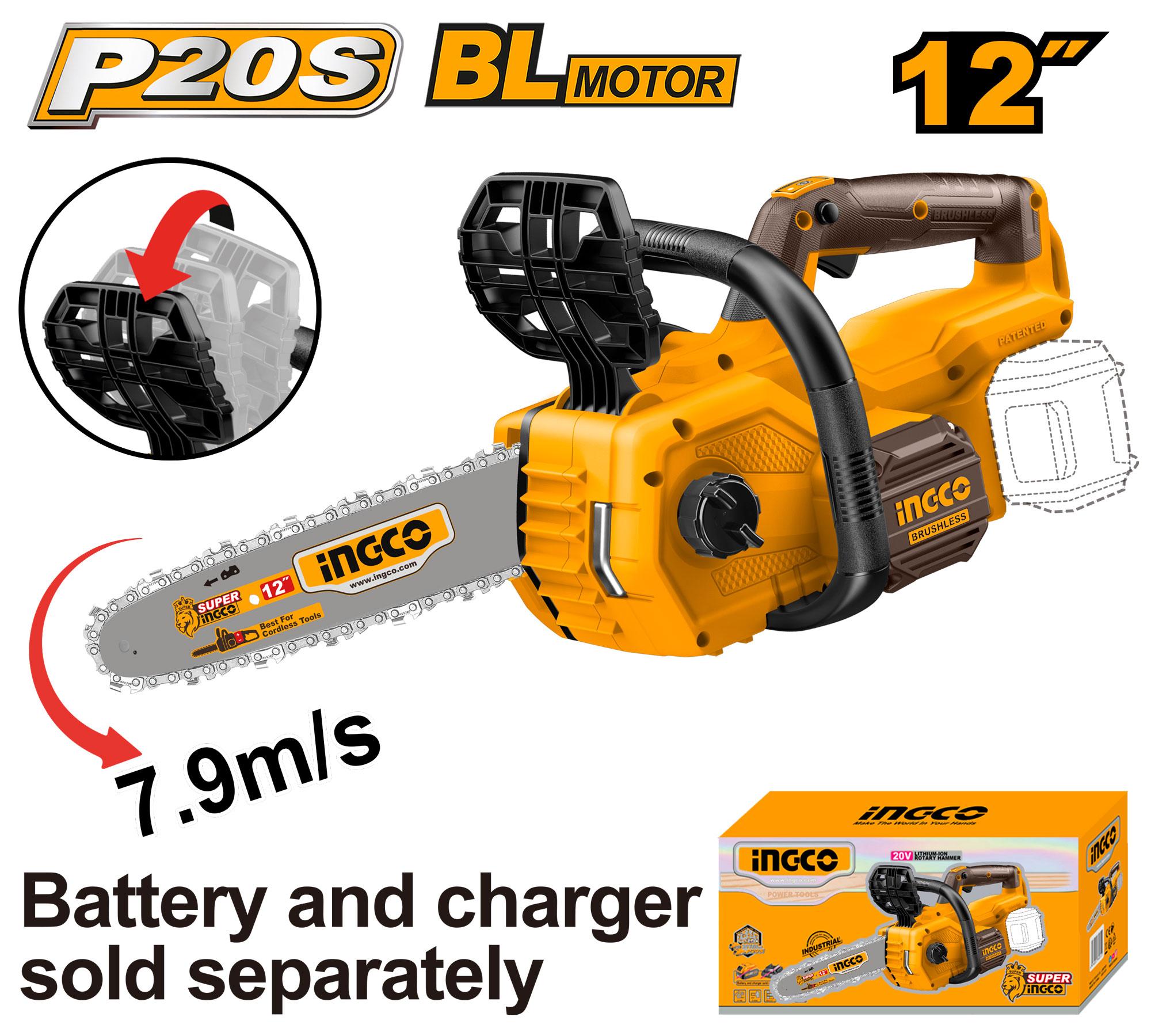 Αλυσοπρίονο Μπαταρίας 12" SOLO - CGSLI20128 - INGCO