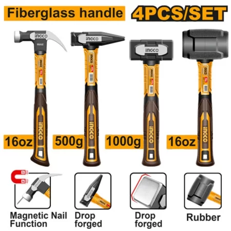 Σετ 4 Σφυριών - HCH9004 - INGCO