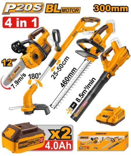 Σετ 4 εργαλεία κήπου 20v - COSLI250496E - INGCO