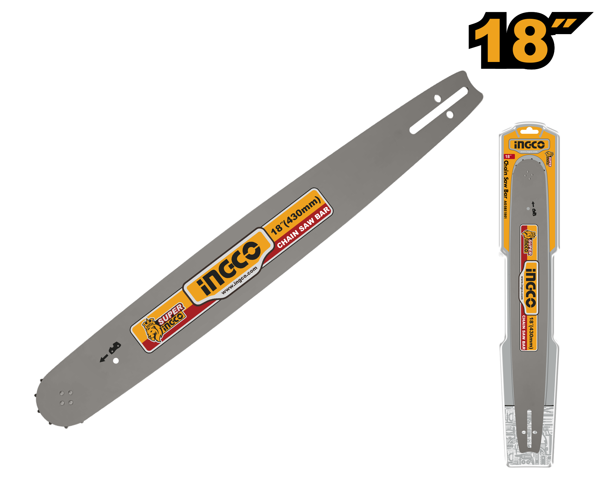 Chain saw bar 18’’ - AGSB51801 - INGCO