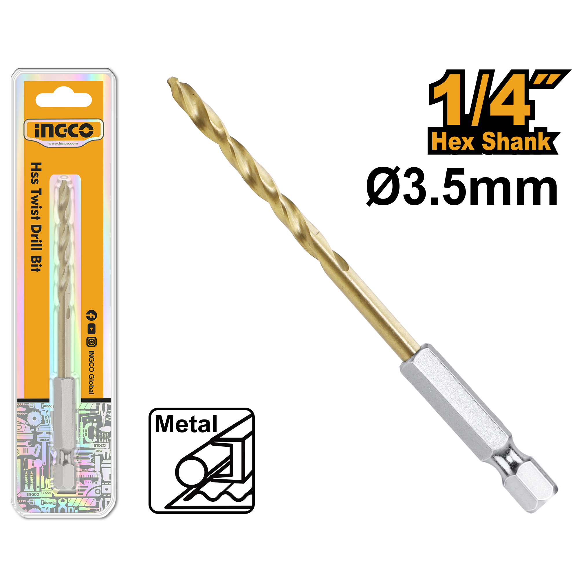 Drill bit hss 3.5mm - AKD140351 - INGCO