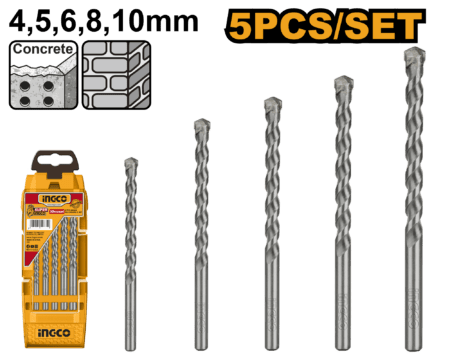 5Pcs masonry drill bit set - AKD3051 - INGCO