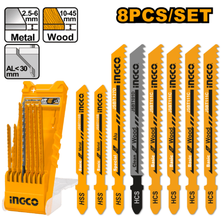 Jig saw blades 8pcs set - AKD8088 - INGCO