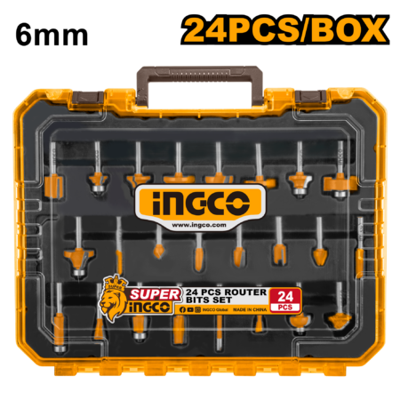 24Pcs router bits set - AKRT24062 - INGCO