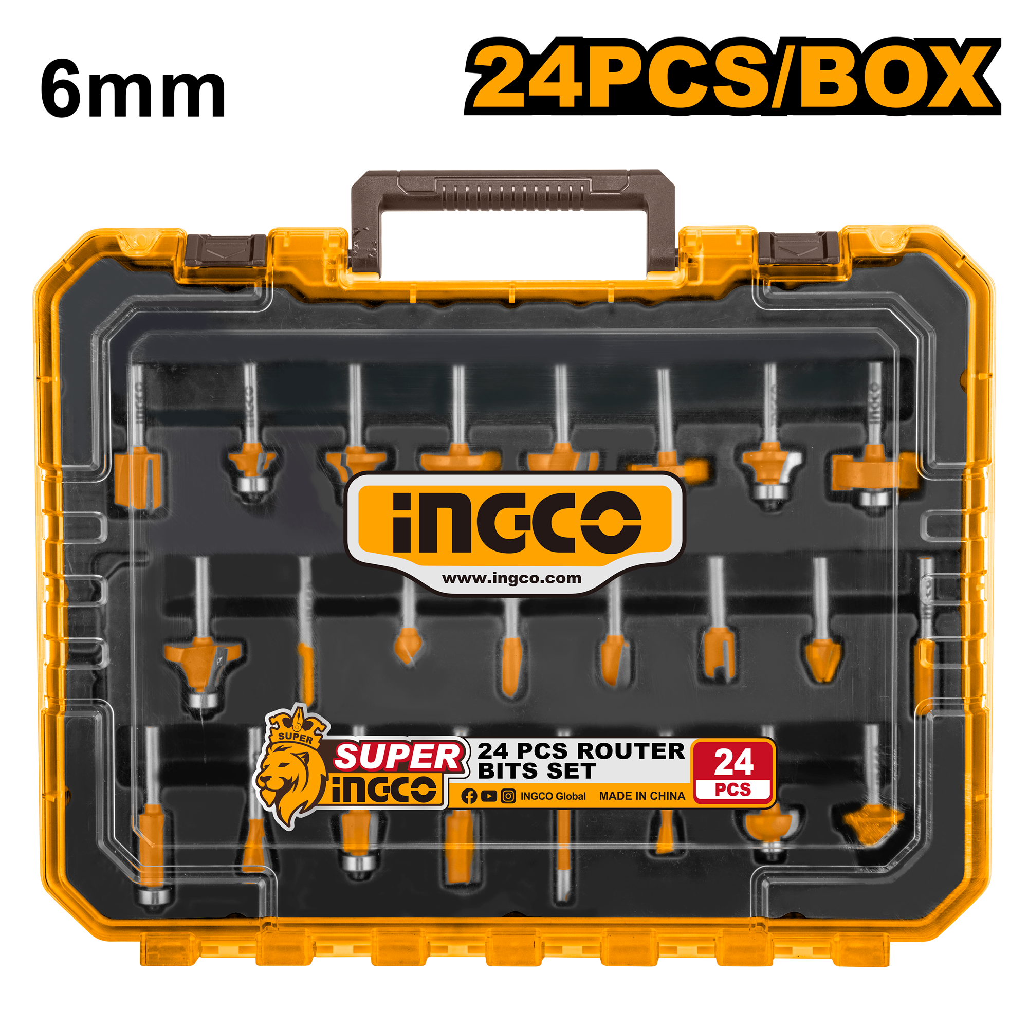 24Pcs router bits set - AKRT24062 - INGCO