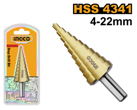Step drill bit 4 22mm - AKSDS42203 - INGCO