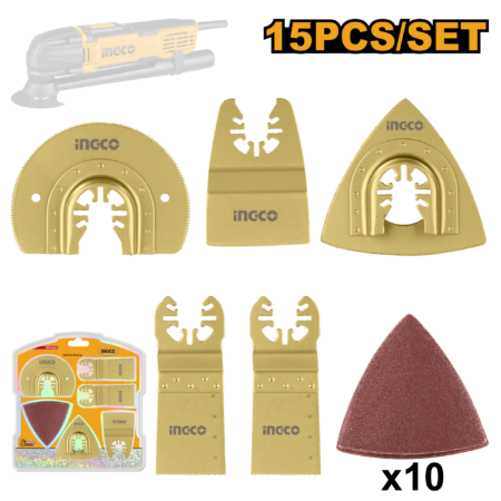 Multi tool blade set 15pcs - AKTMT1502 - INGCO