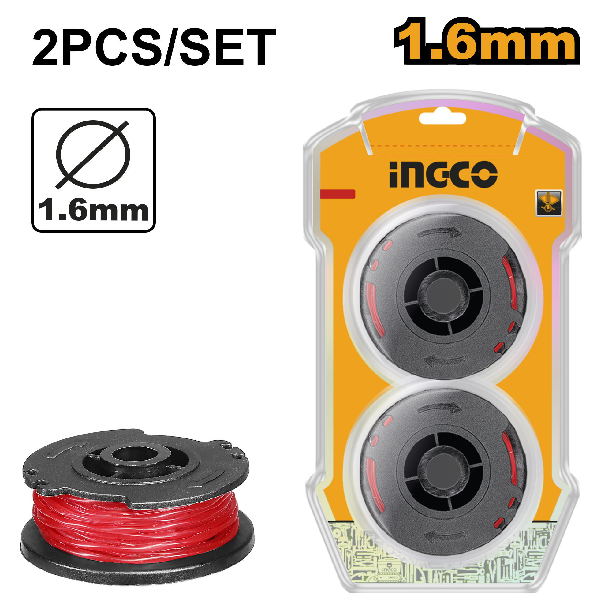 Line spool 2pcs - ALS1601 - INGCO