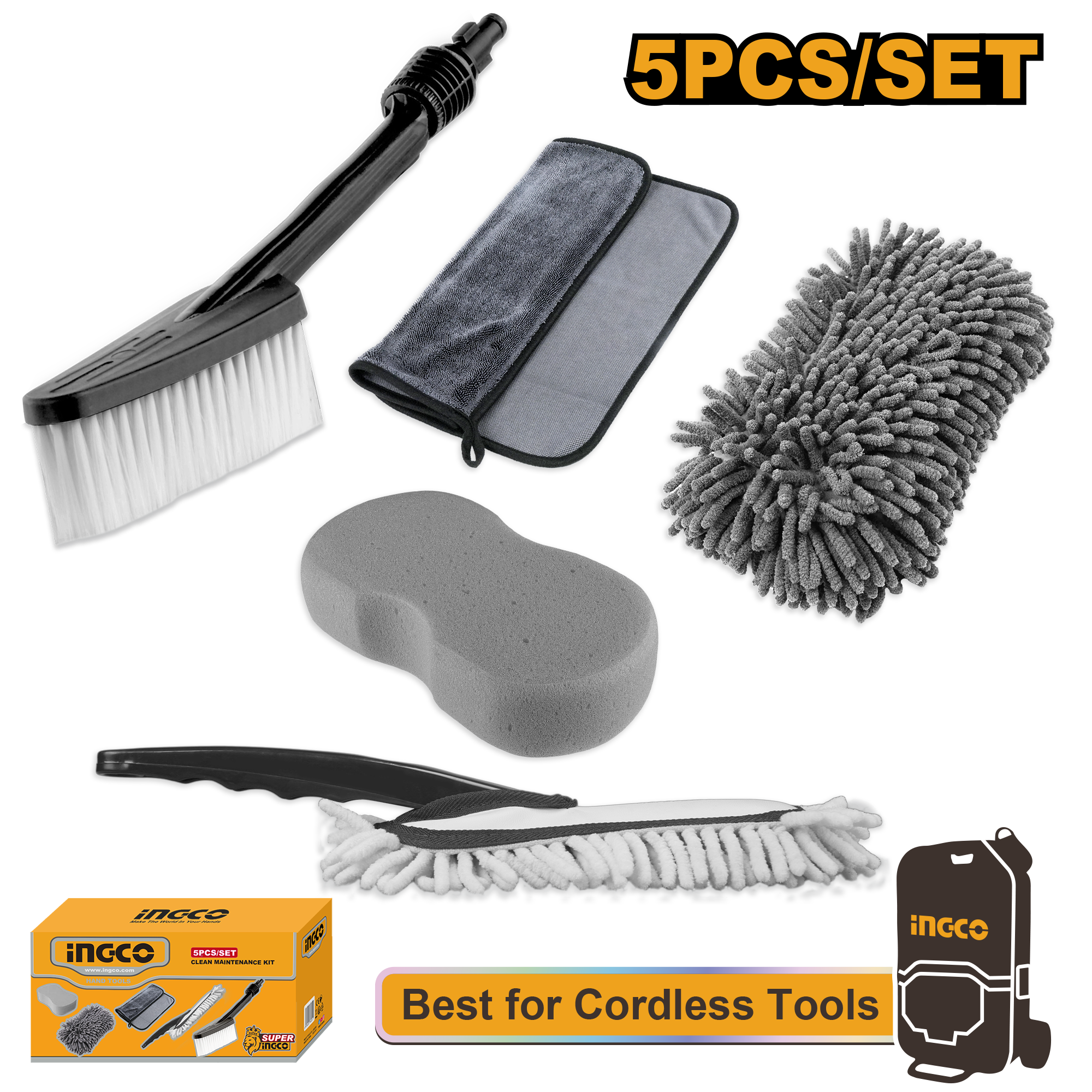 5Pcs clean maintenance kit - AMGF0501 - INGCO