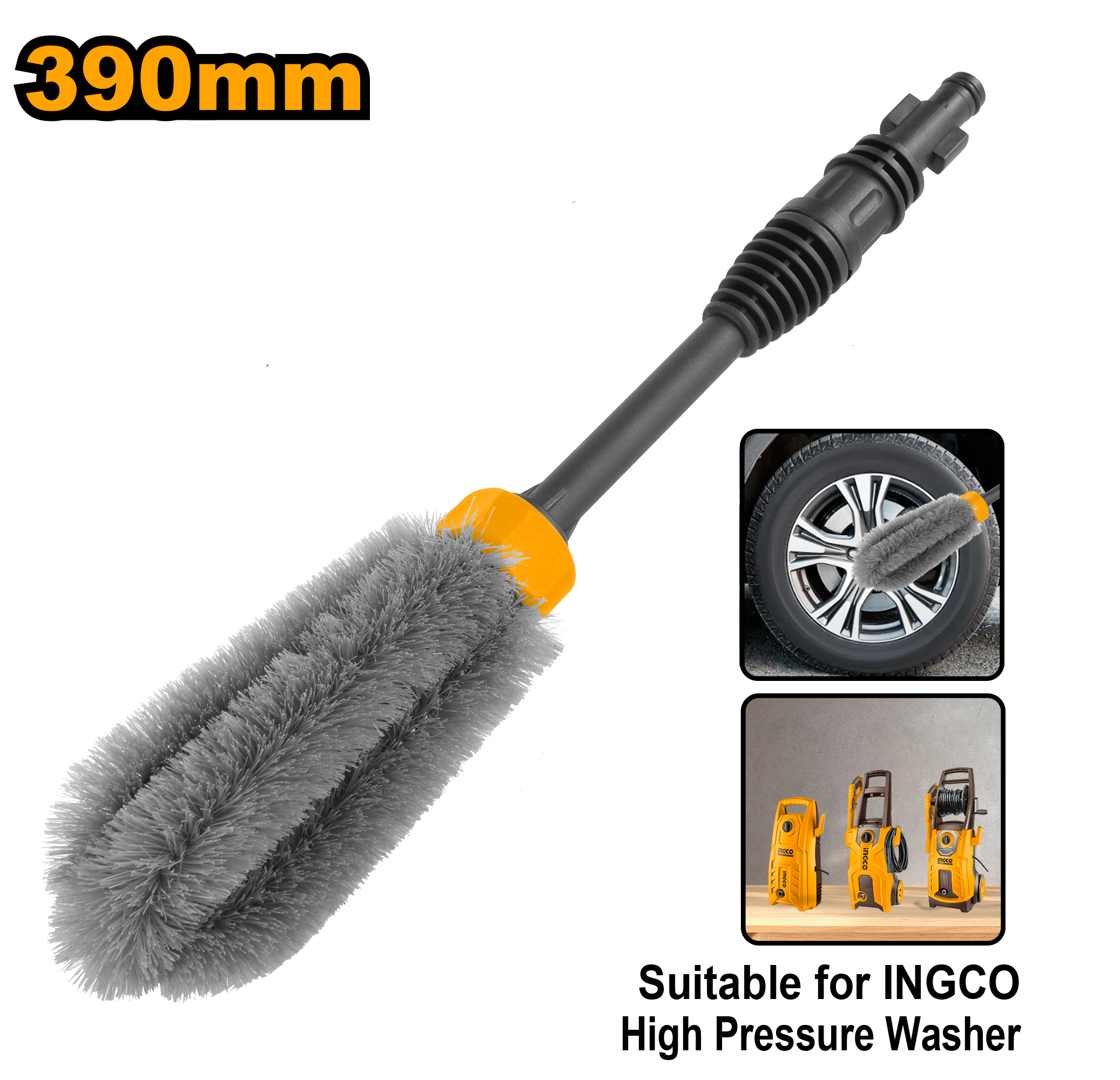Wheel brush 390μμ - AMWB1781 - INGCO
