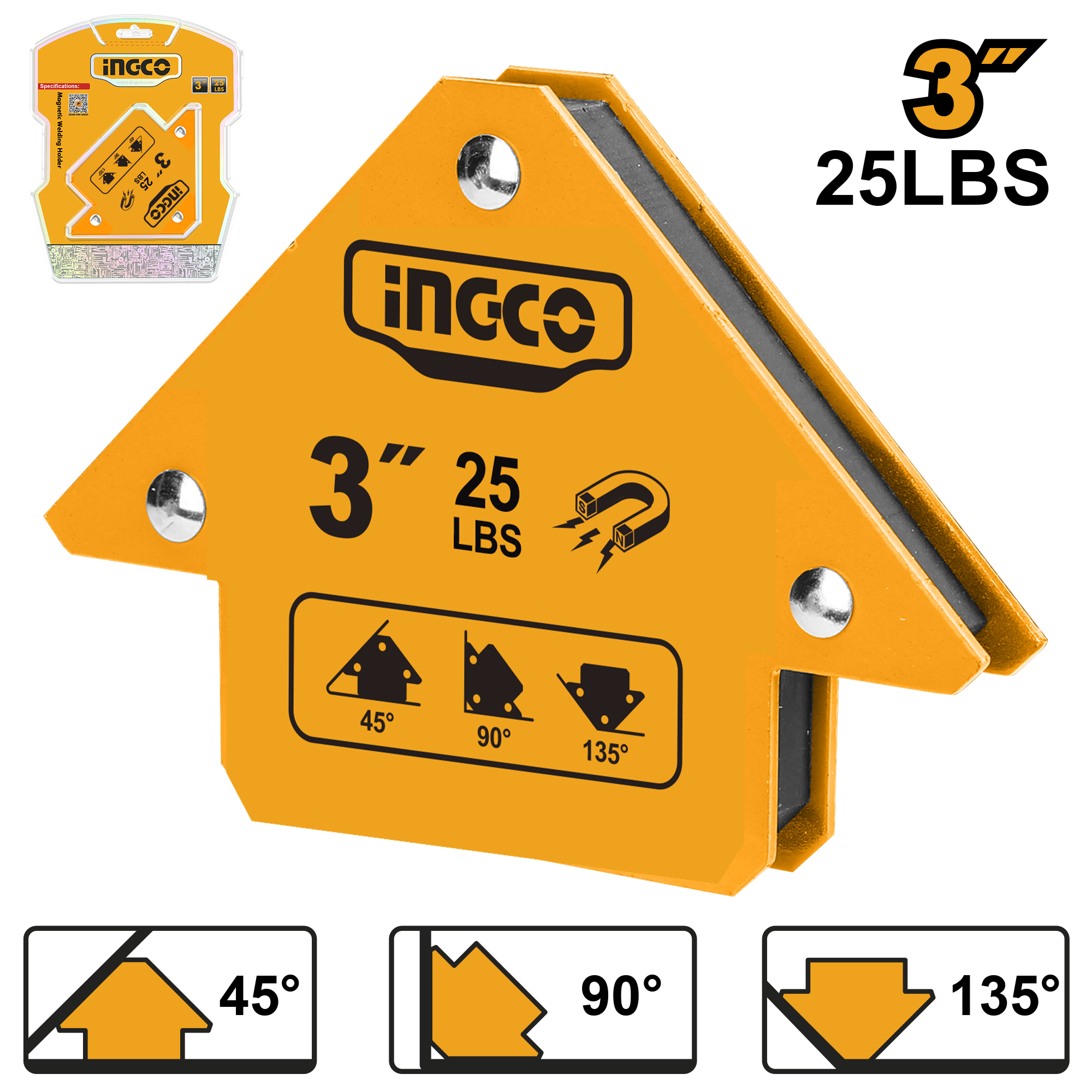 Magnetic welding holder 3 - AMWH25031 - INGCO