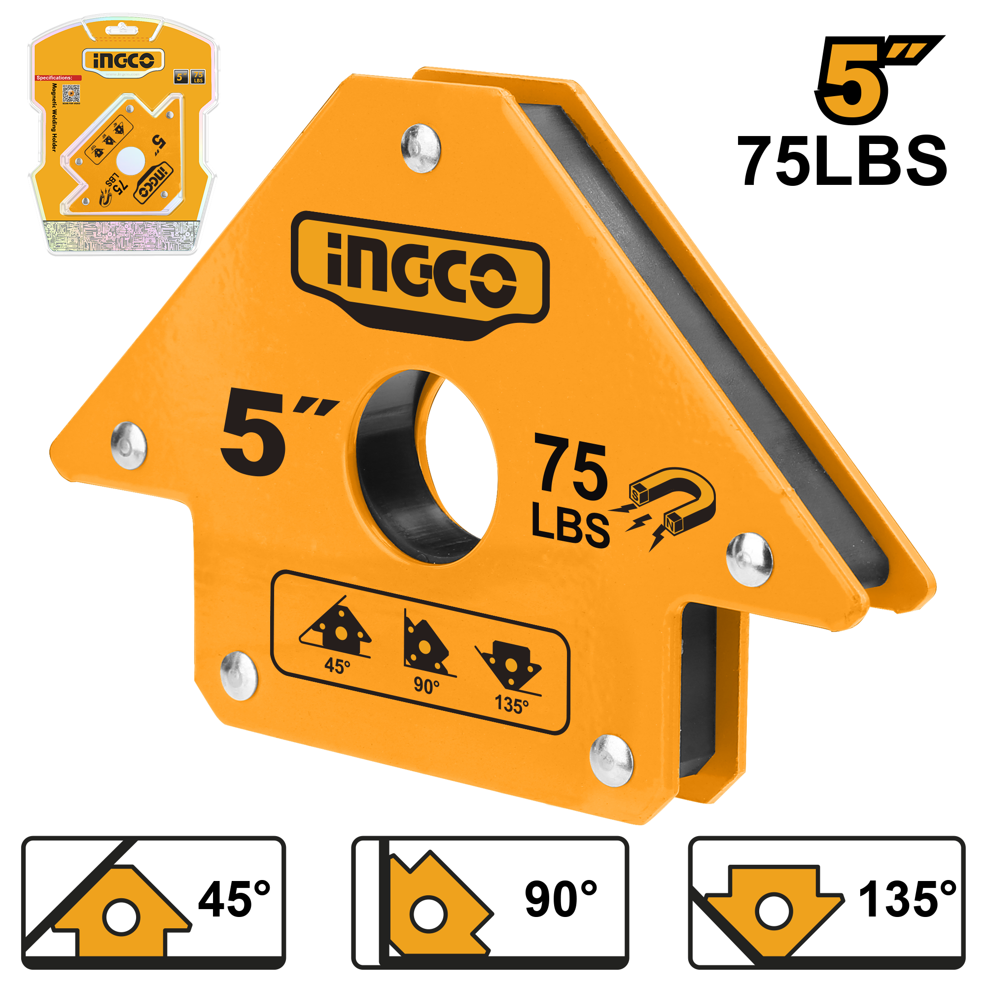 Magnetic welding holder 5 - AMWH75051 - INGCO