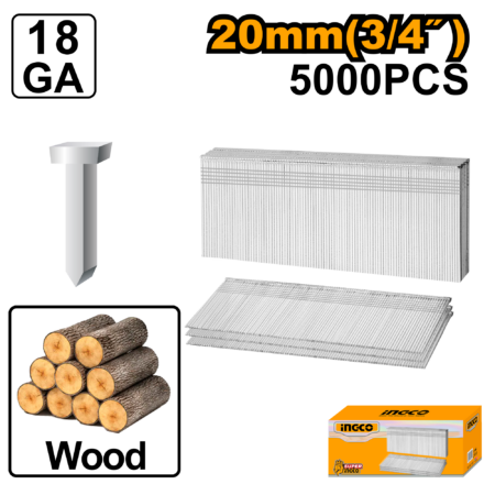 Brad nail 20μμ 5000pcs - ANA18201 - INGCO