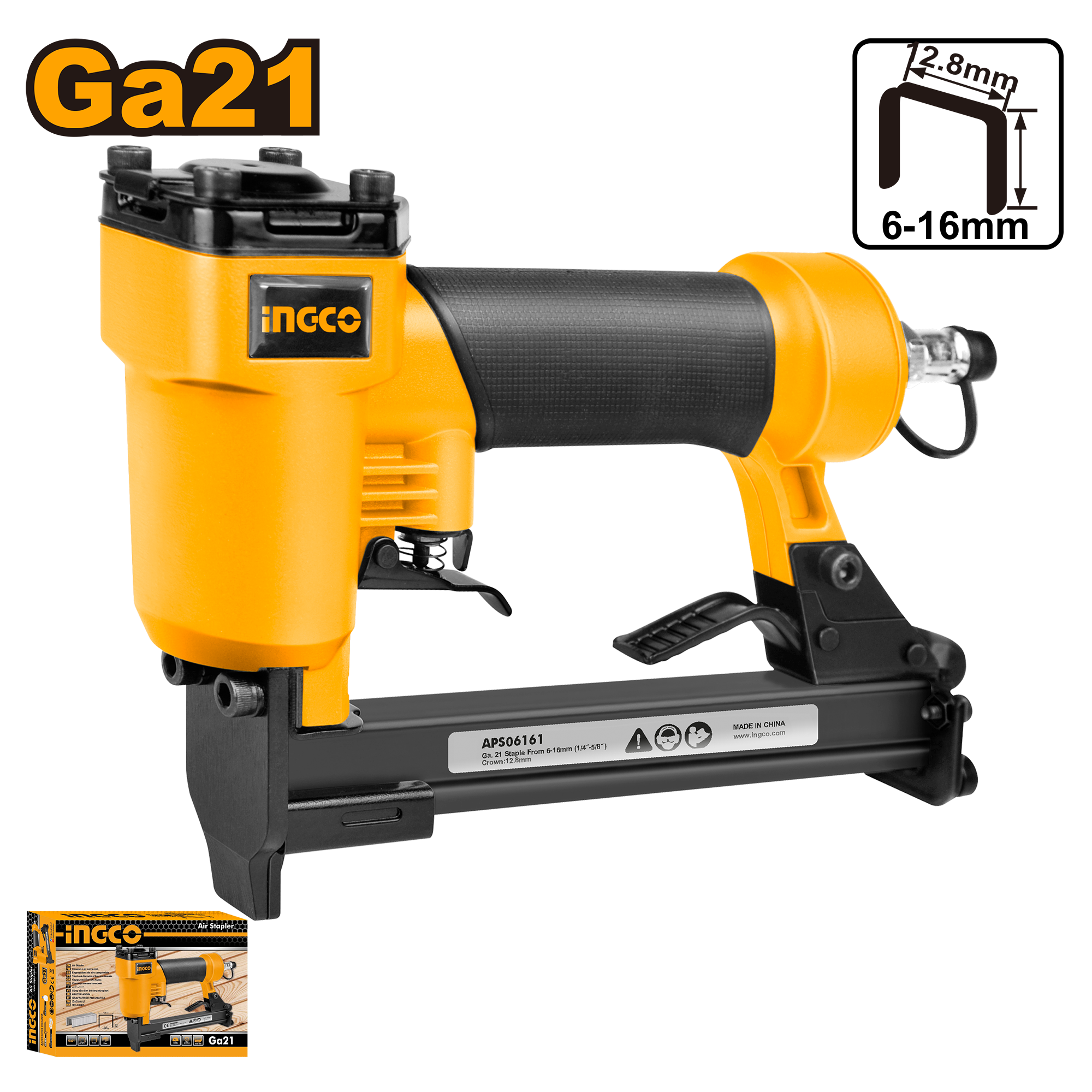 Air stapler ga21 - APS06161 - INGCO