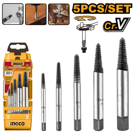 5Pcs screw extractor set - ASE008 - INGCO