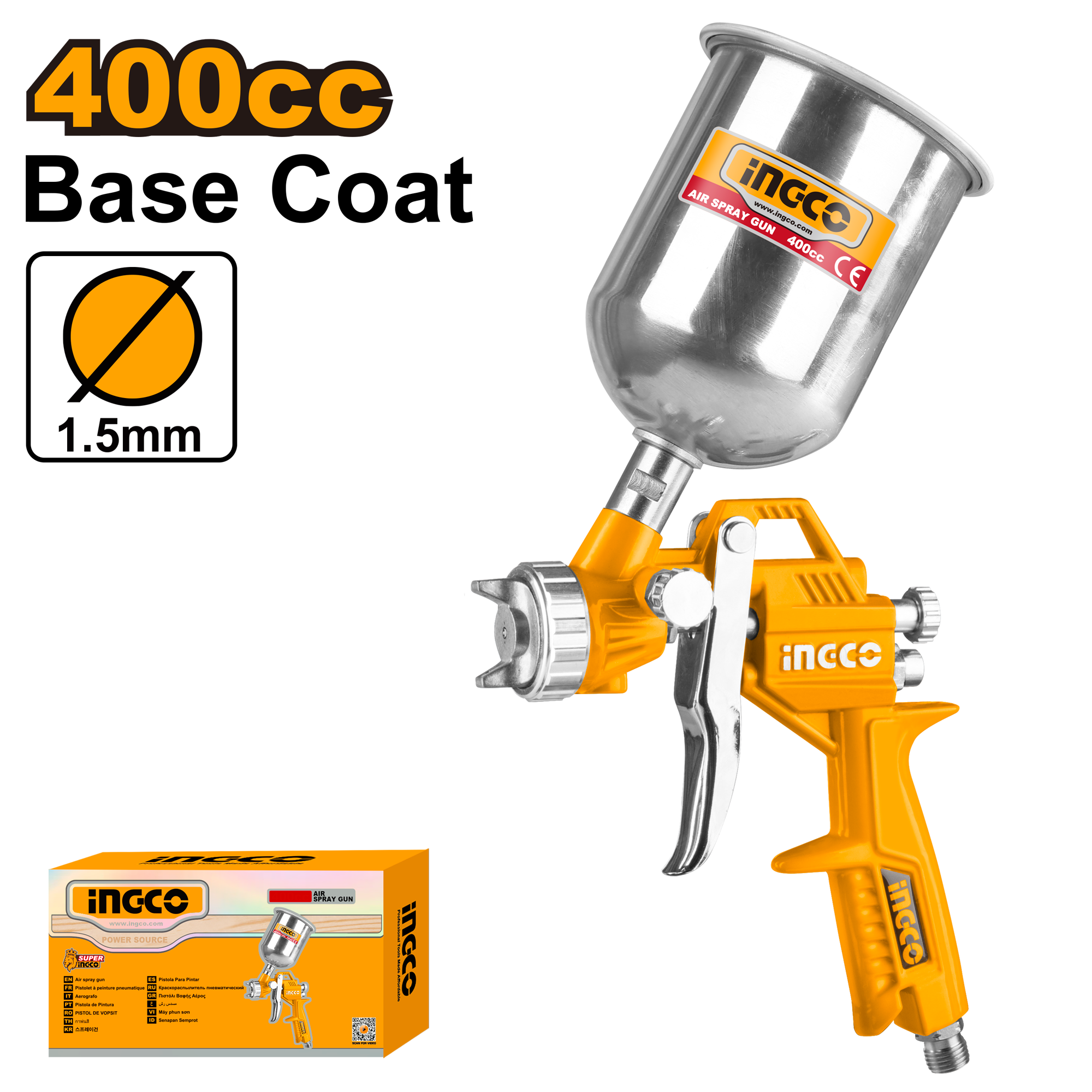 Air spray gun 400cc - ASG4041 - INGCO