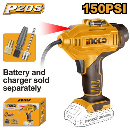 Cordless auto air compressor 150psi solo - CACLI2018E - INGCO