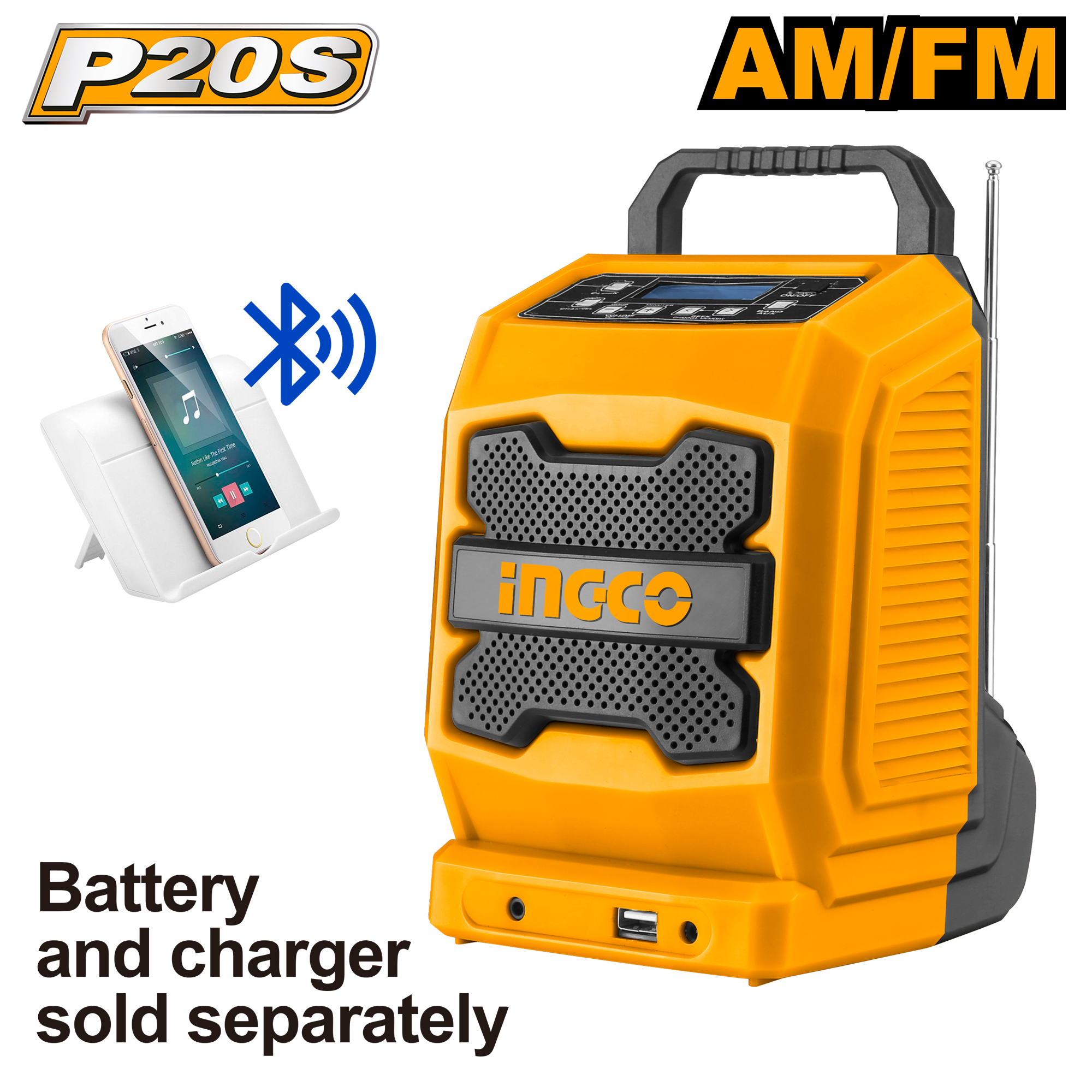 Cordless job radio solo 20v - CJRLI2001 - INGCO