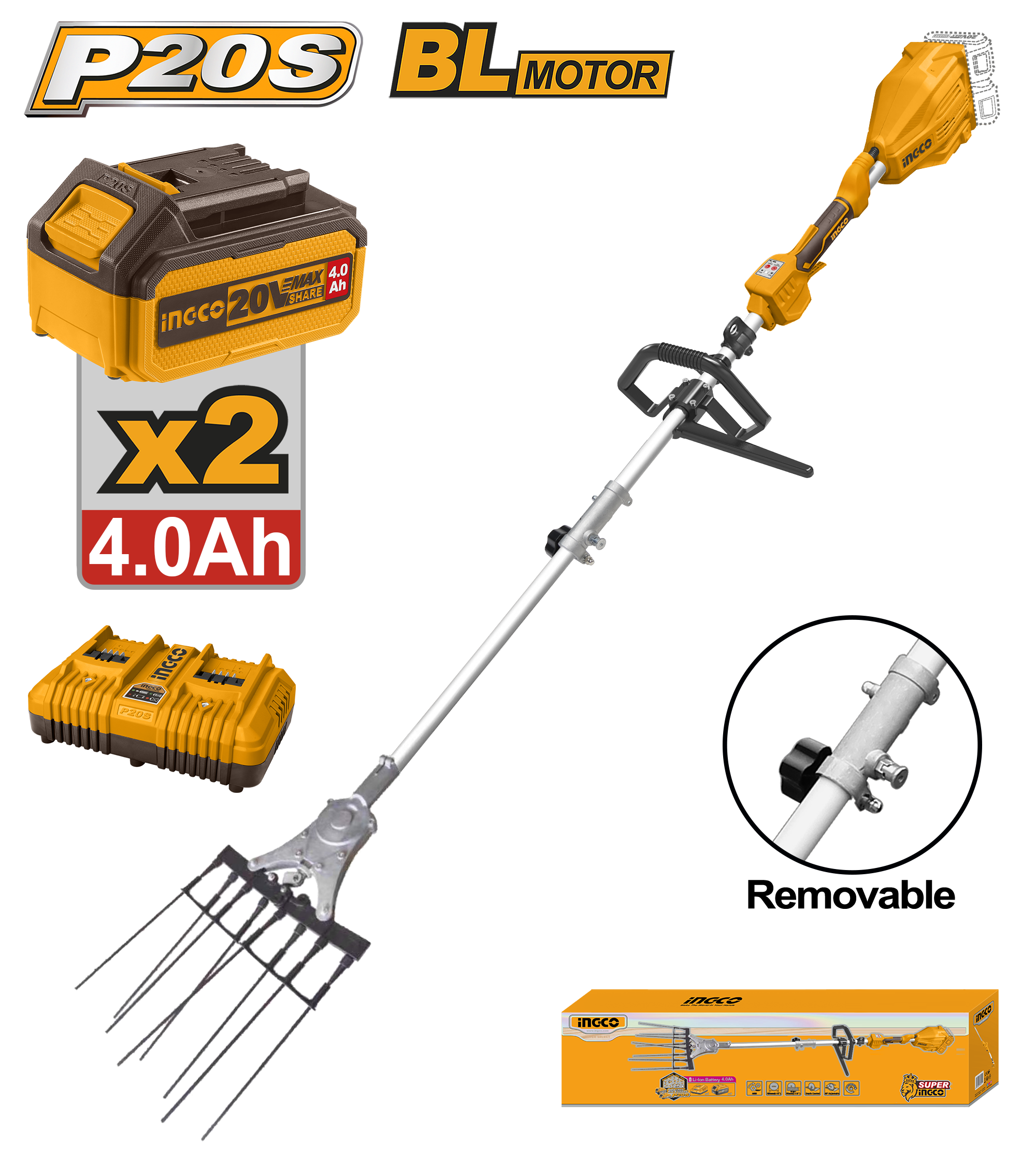 Cordless olive shaker 40v set - COHLI200386 - INGCO