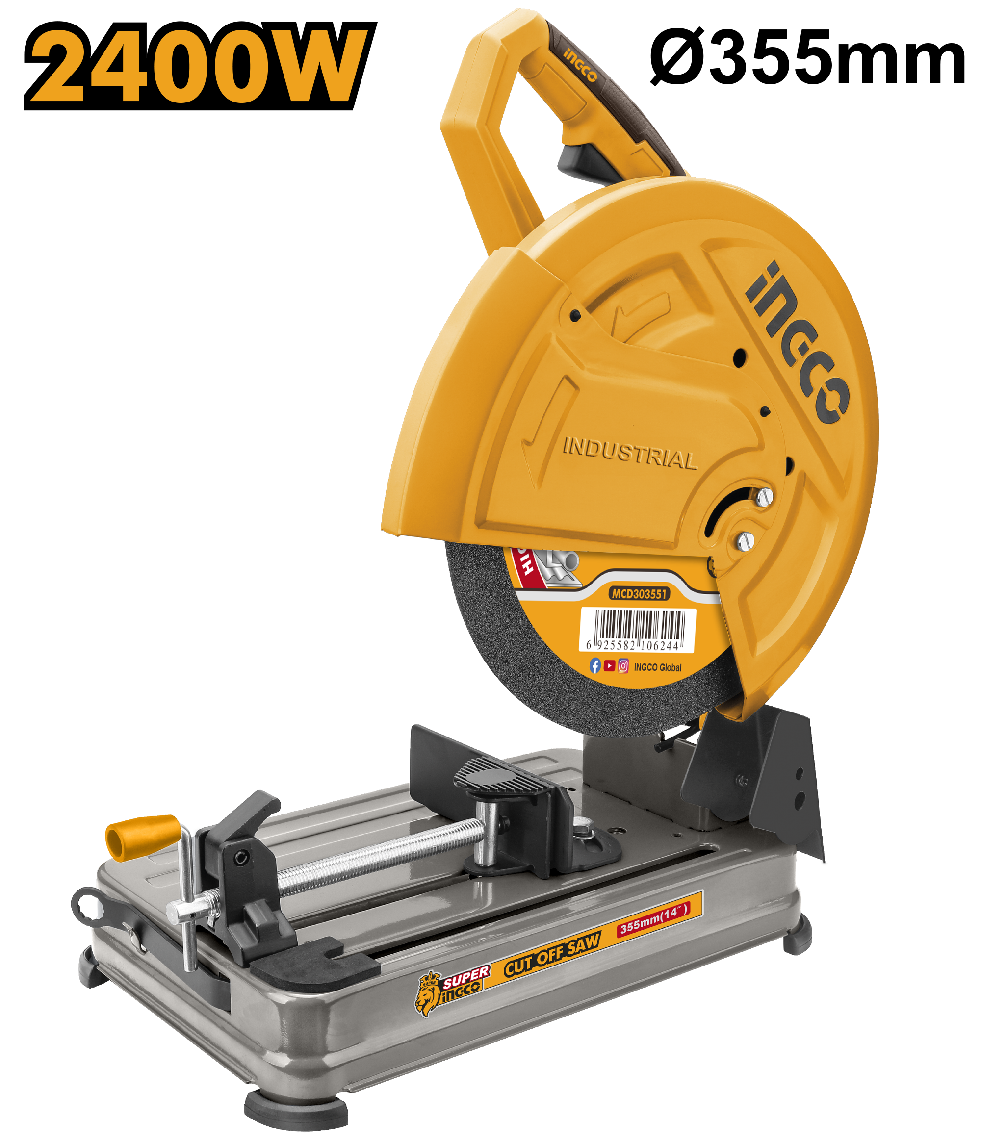 Cut off saw 2400v 355mm - COS35568E - INGCO