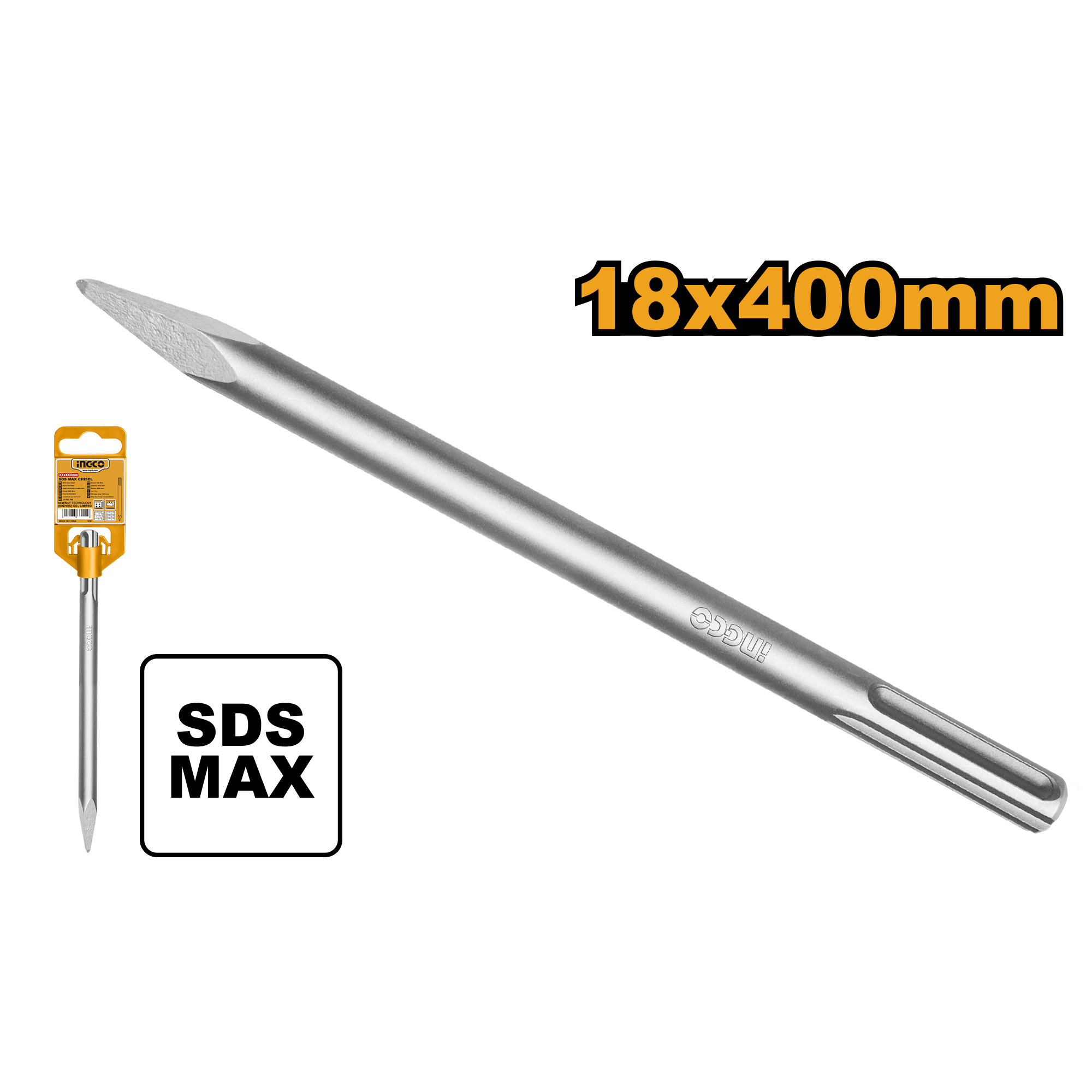 Sds max chisel pointed 18x400 - DBC0214001 - INGCO