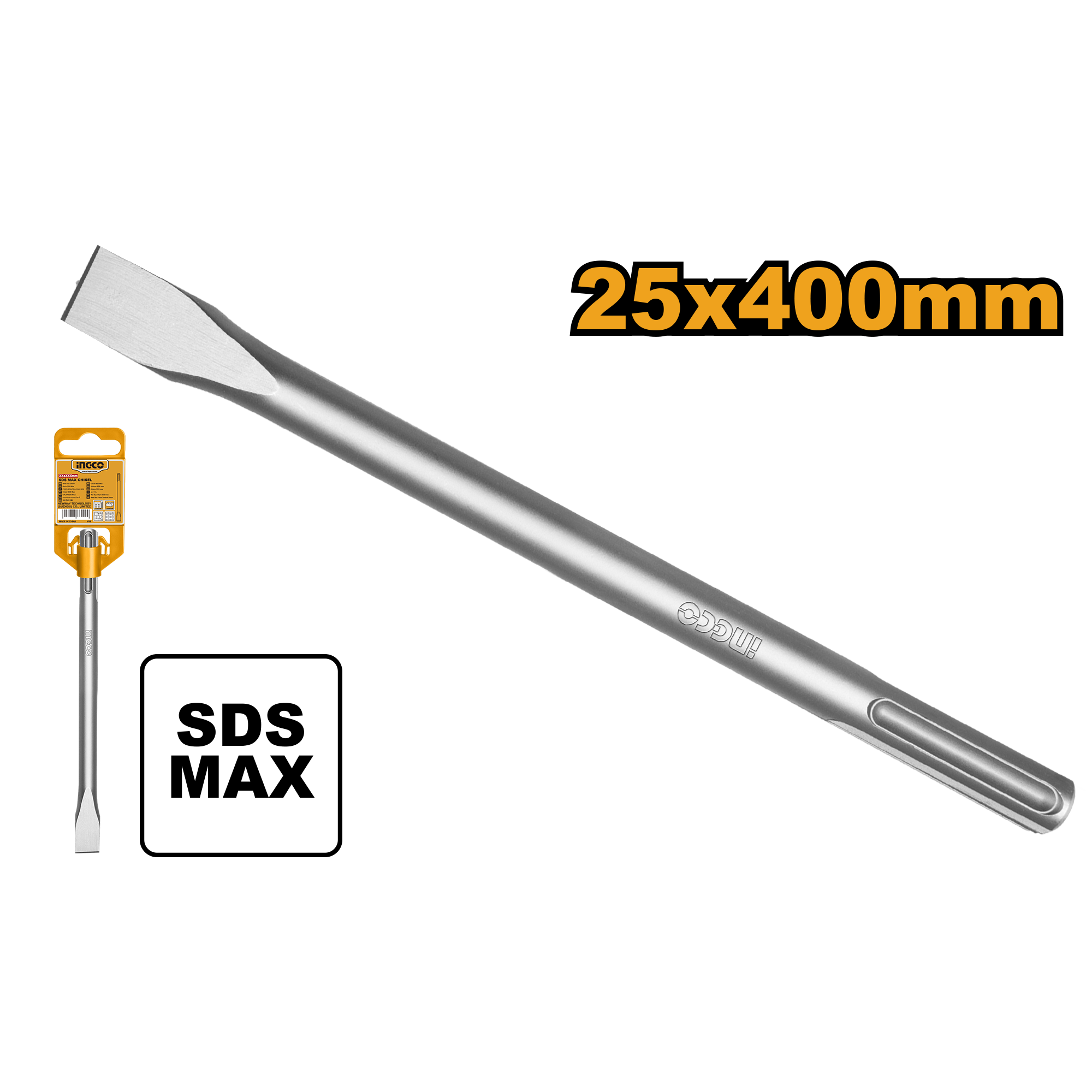 Sds max chisel flat 18x400 25mm - DBC0224001 - INGCO