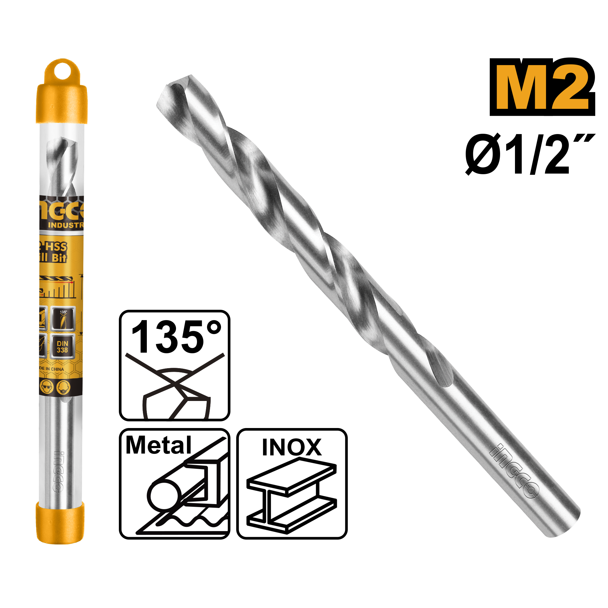 M2 hss drill bit 10μμ - DBT1111001 - INGCO