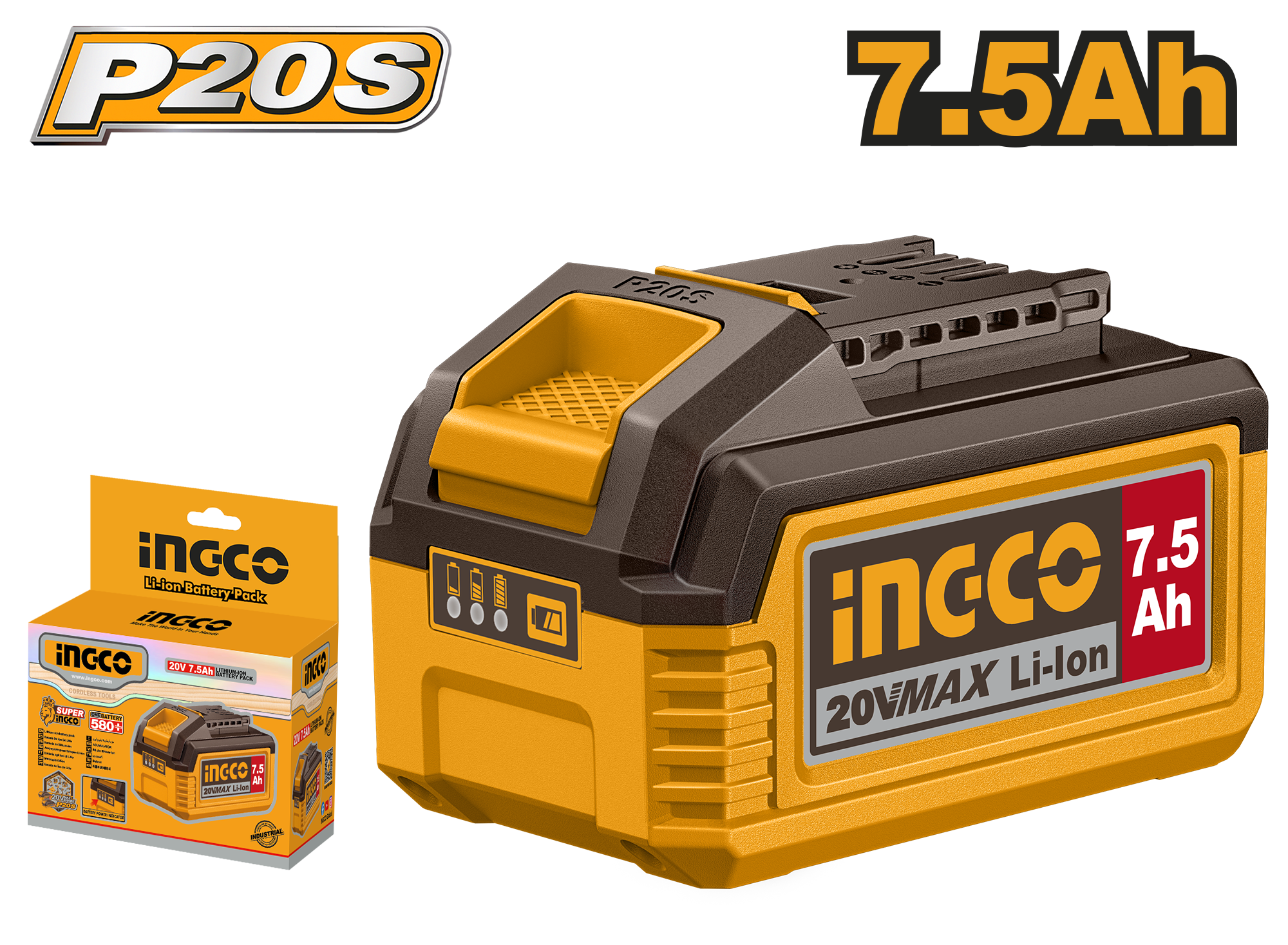 Lithium ion battery 7.5ah - FBLI2075 - INGCO