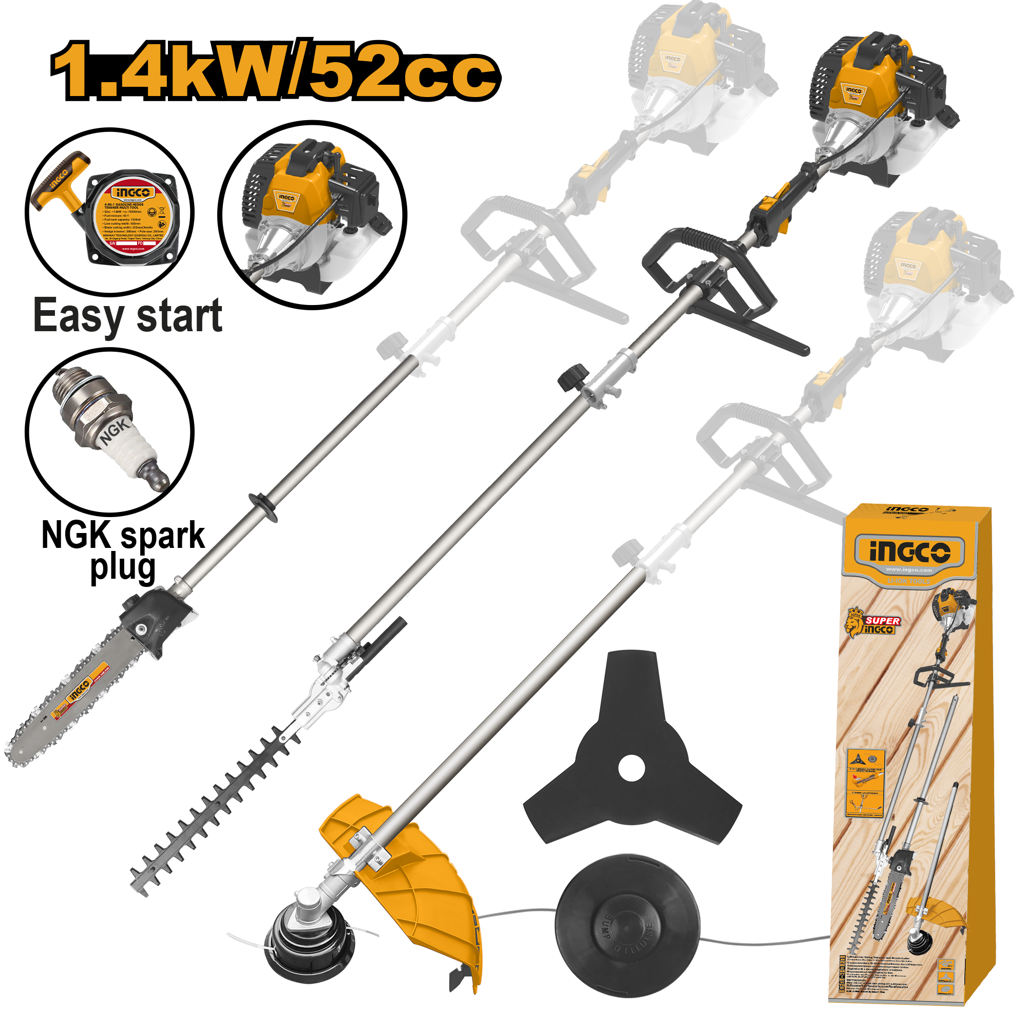 Multi tools 52cc 1.4kw - GMT55231 - INGCO