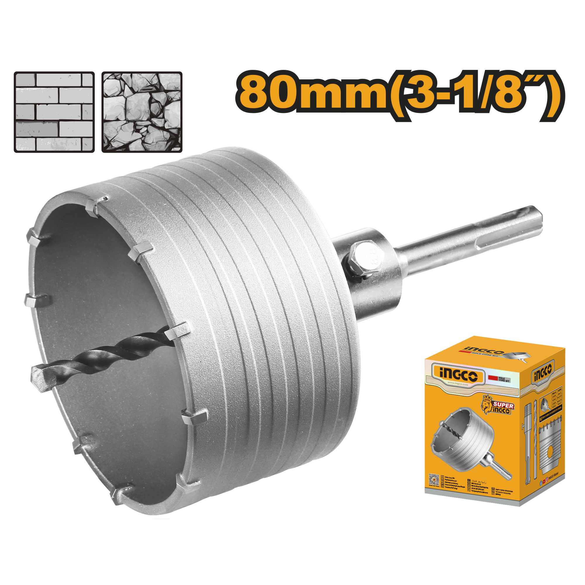 Hole core bit 80mm - HCB0801 - INGCO