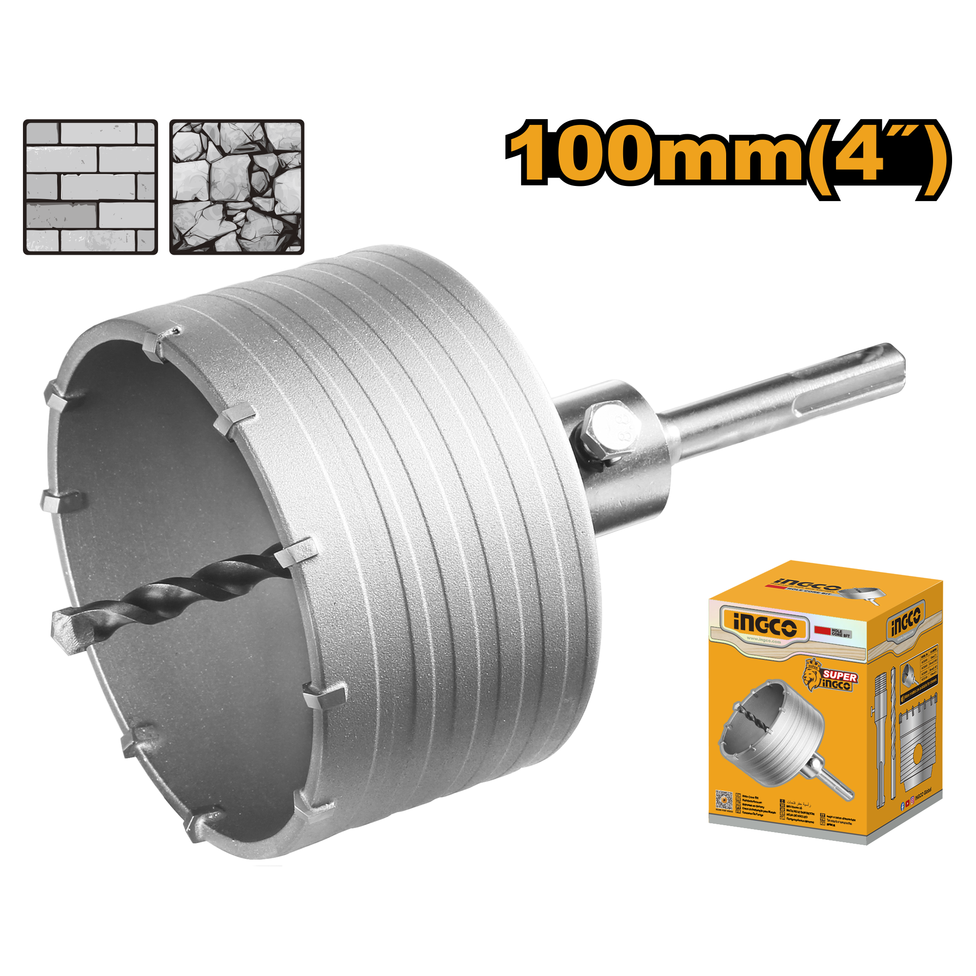 Hole core bit 100mm - HCB1001 - INGCO