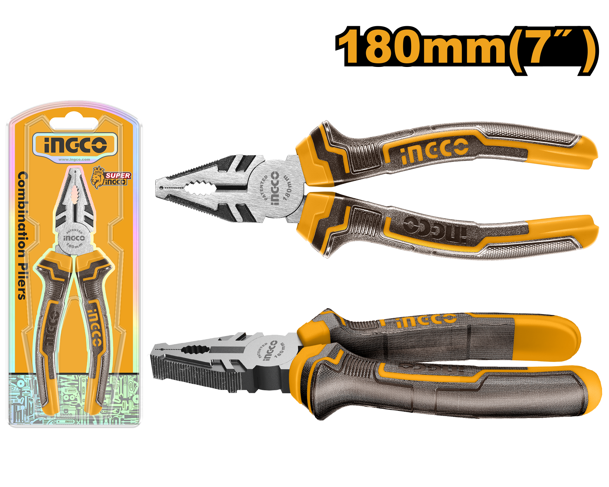 Combination pliers 180mm - HCP08188 - INGCO