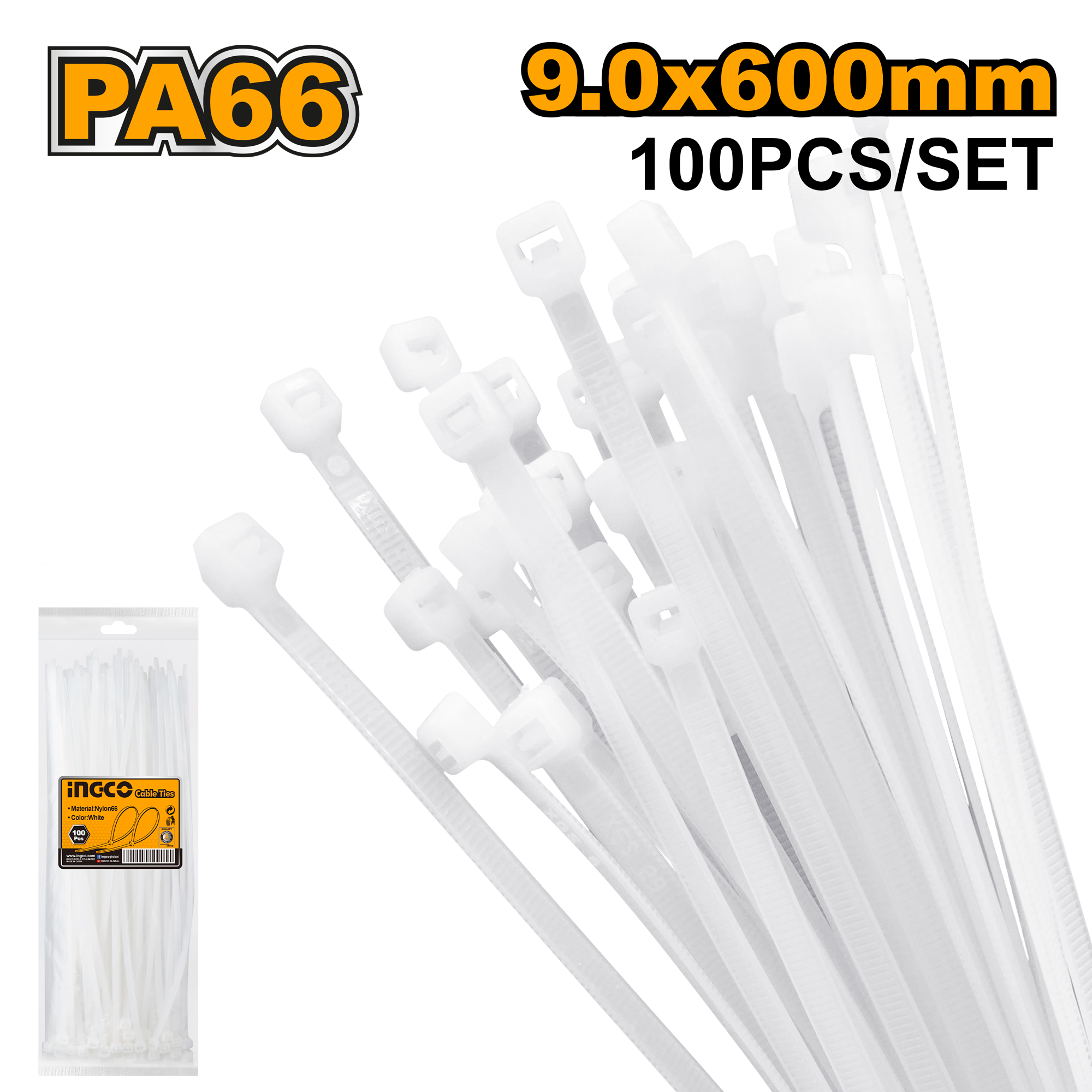 Cable ties 600mm - HCT6001 - INGCO