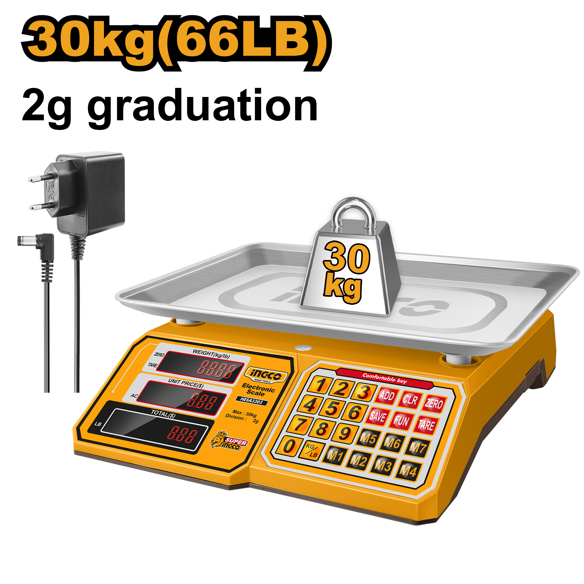 Electronic scale 30kg - HESA3303 - INGCO