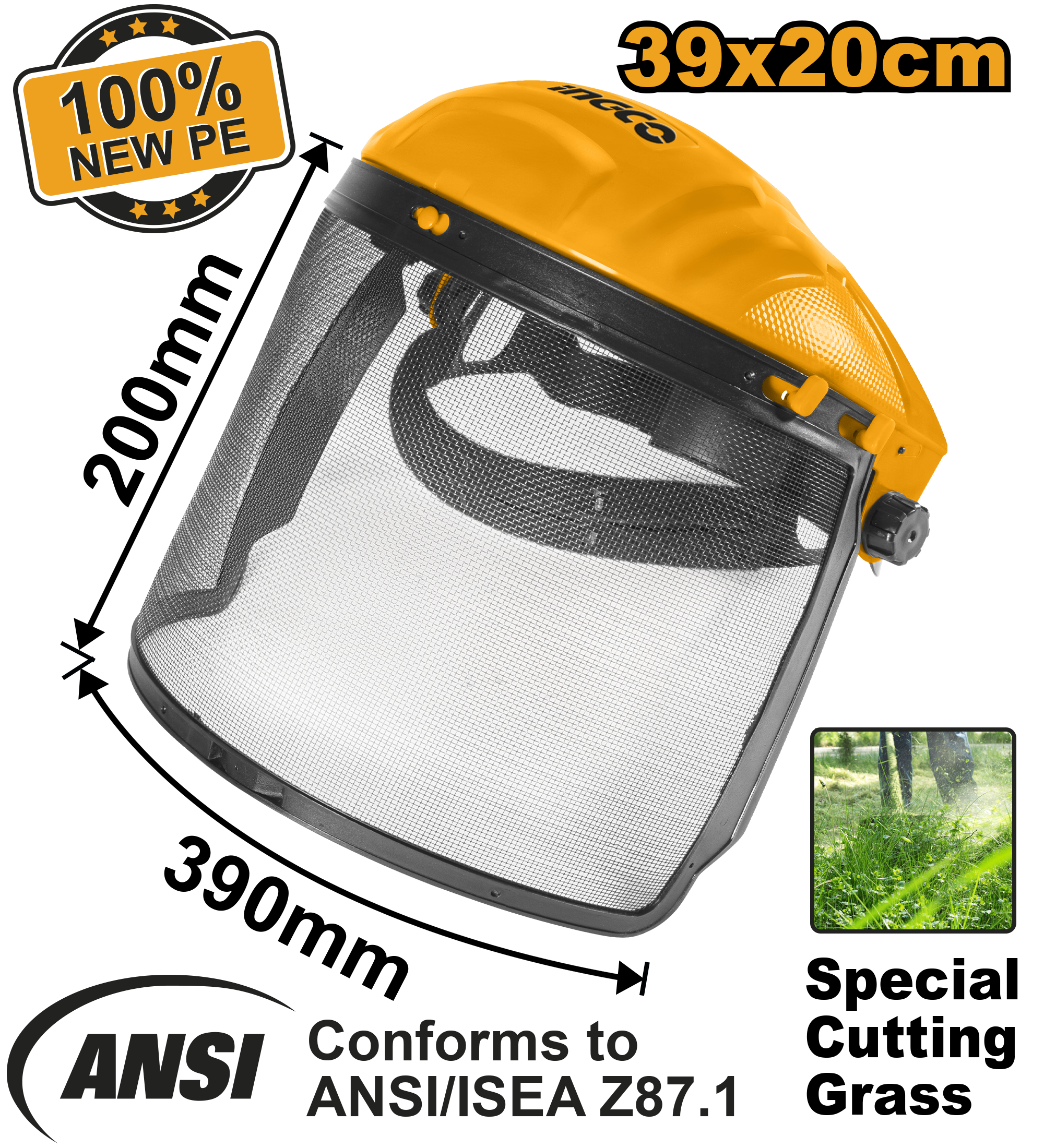 Mesh visor 39x20cm - HFSPC21 - INGCO