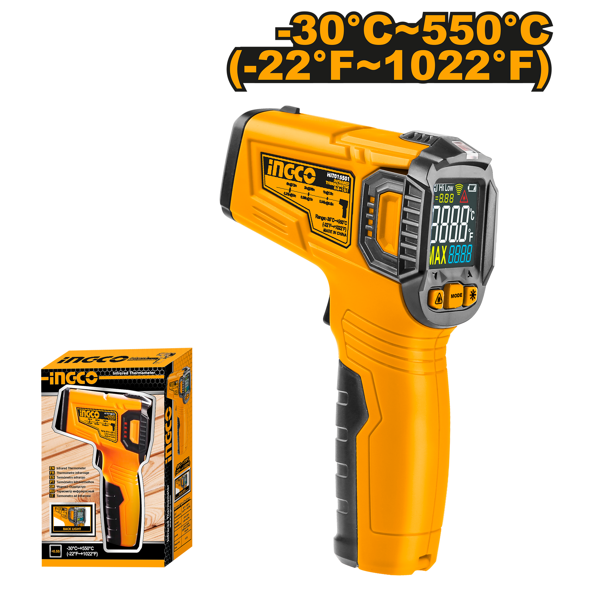 Infrared thermometer - HIT015501 - INGCO