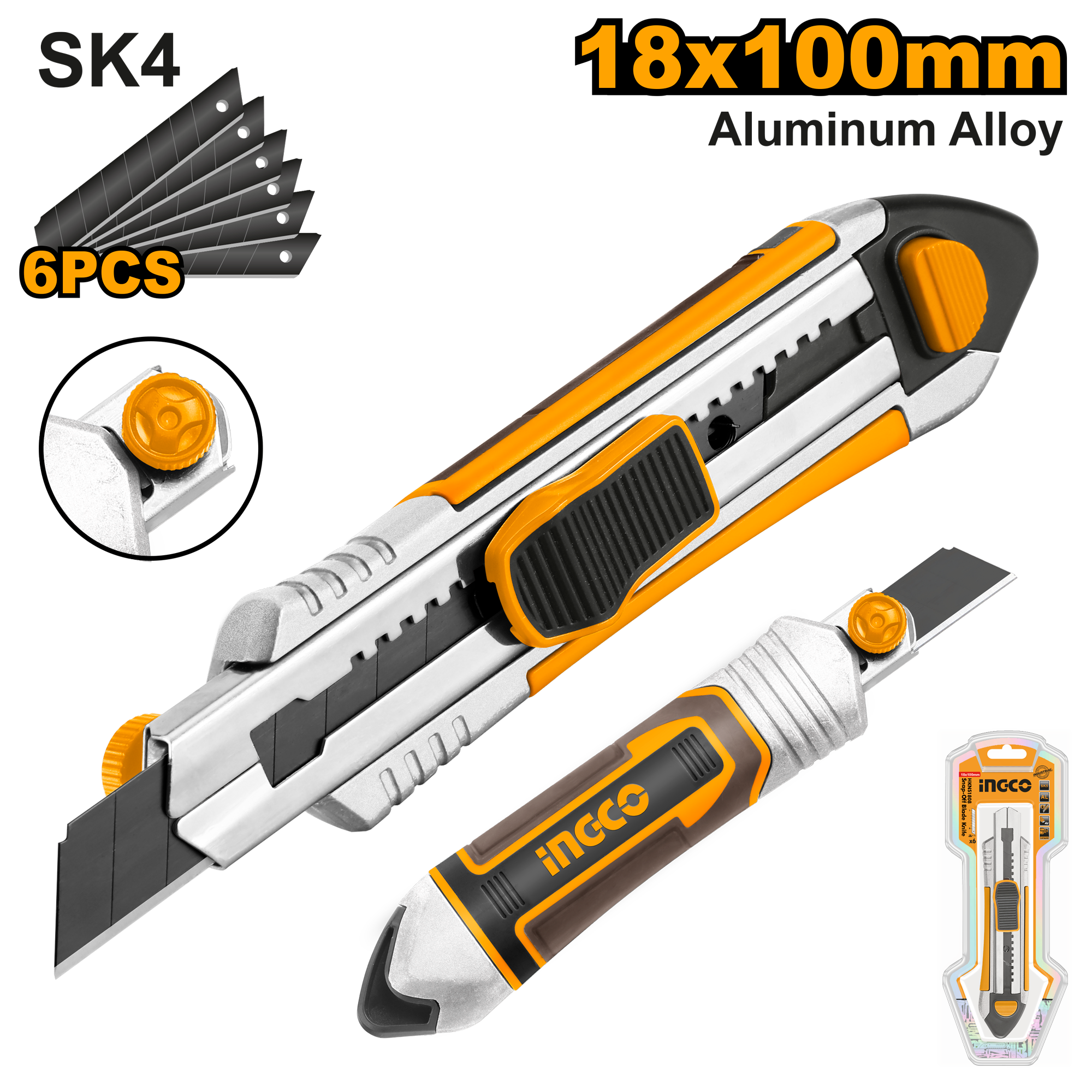 Snap off blade knife - HKNS1808 - INGCO