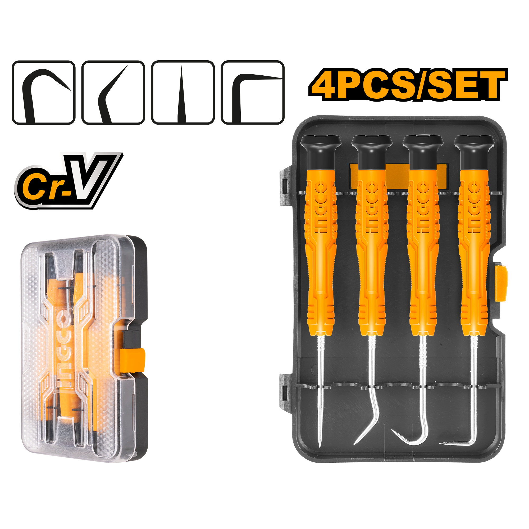 4Pcs pick and hook set - HKPHS0401 - INGCO