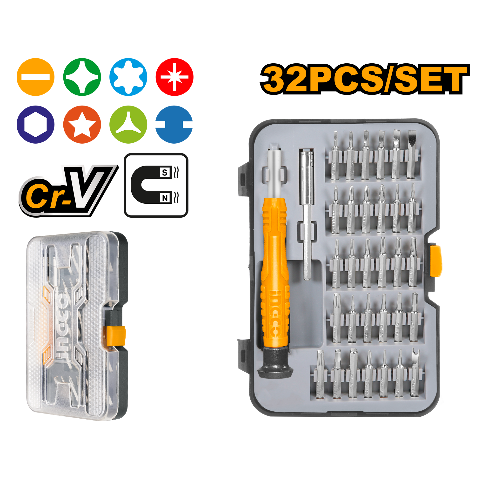 32Pcs precision screwdriver set - HKSDB0328 - INGCO