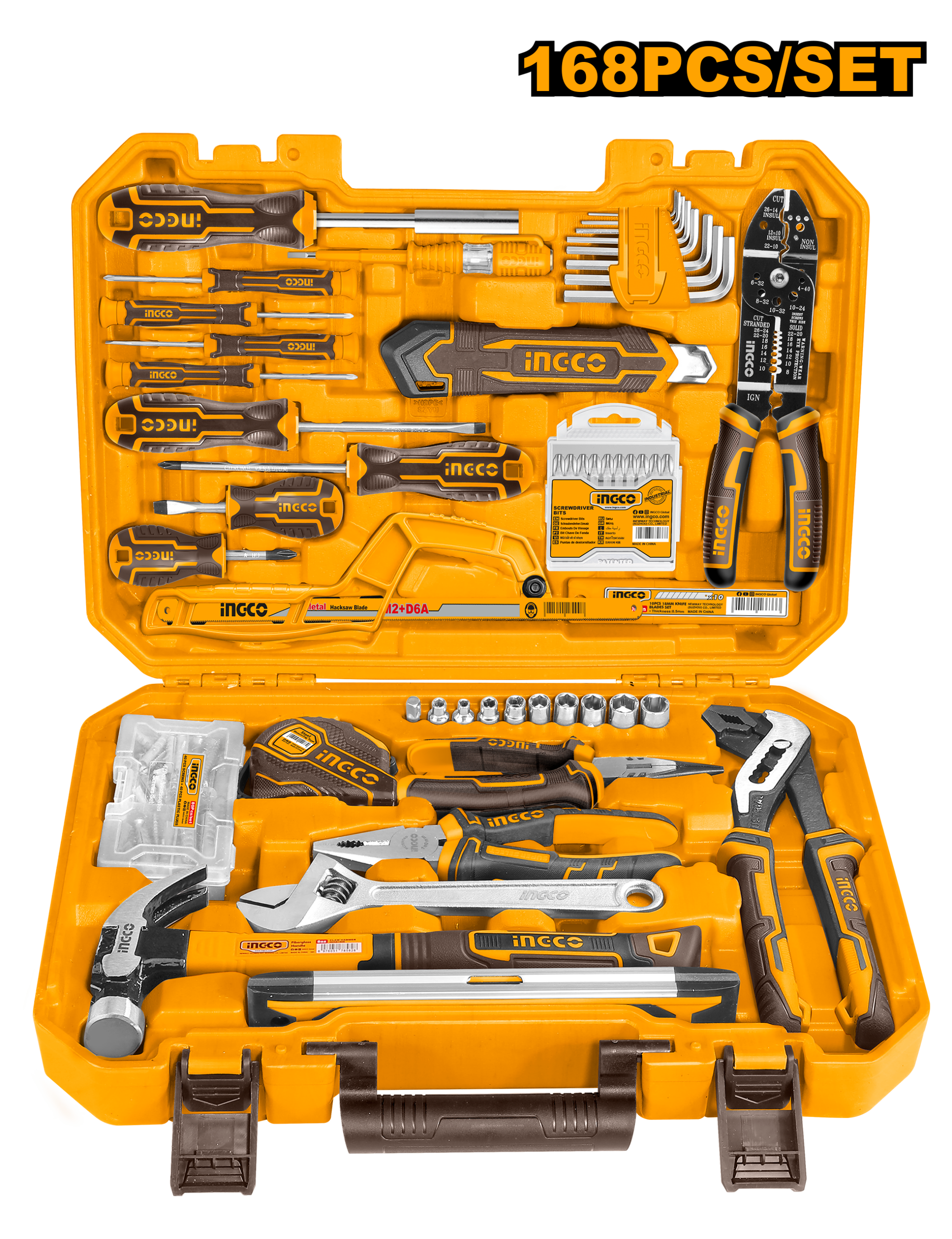 168Pcs handtools set - HKTHP21681 - INGCO