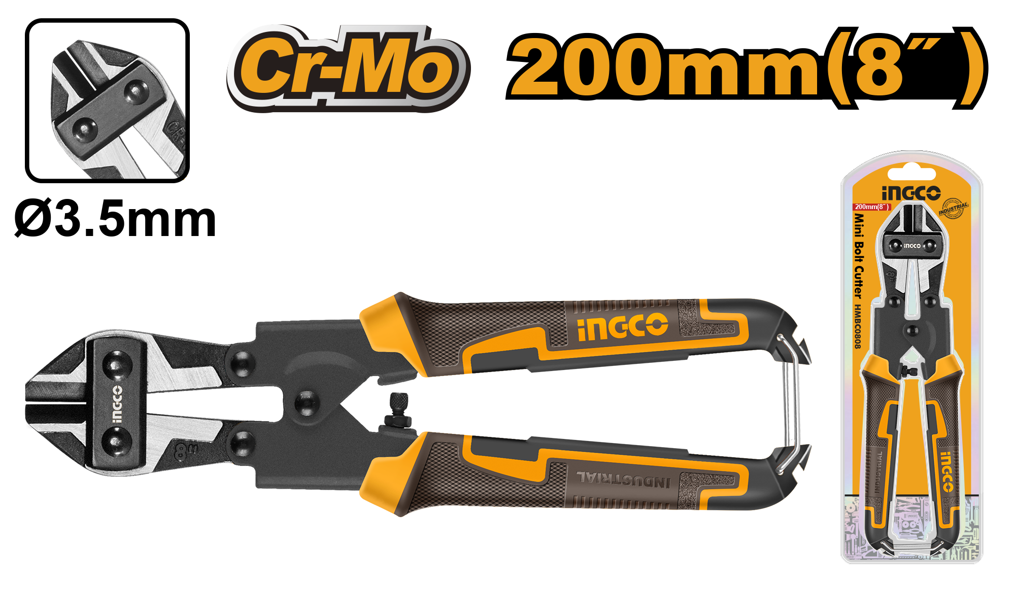 Mini bolt cutter 203mm - HMBC0808 - INGCO