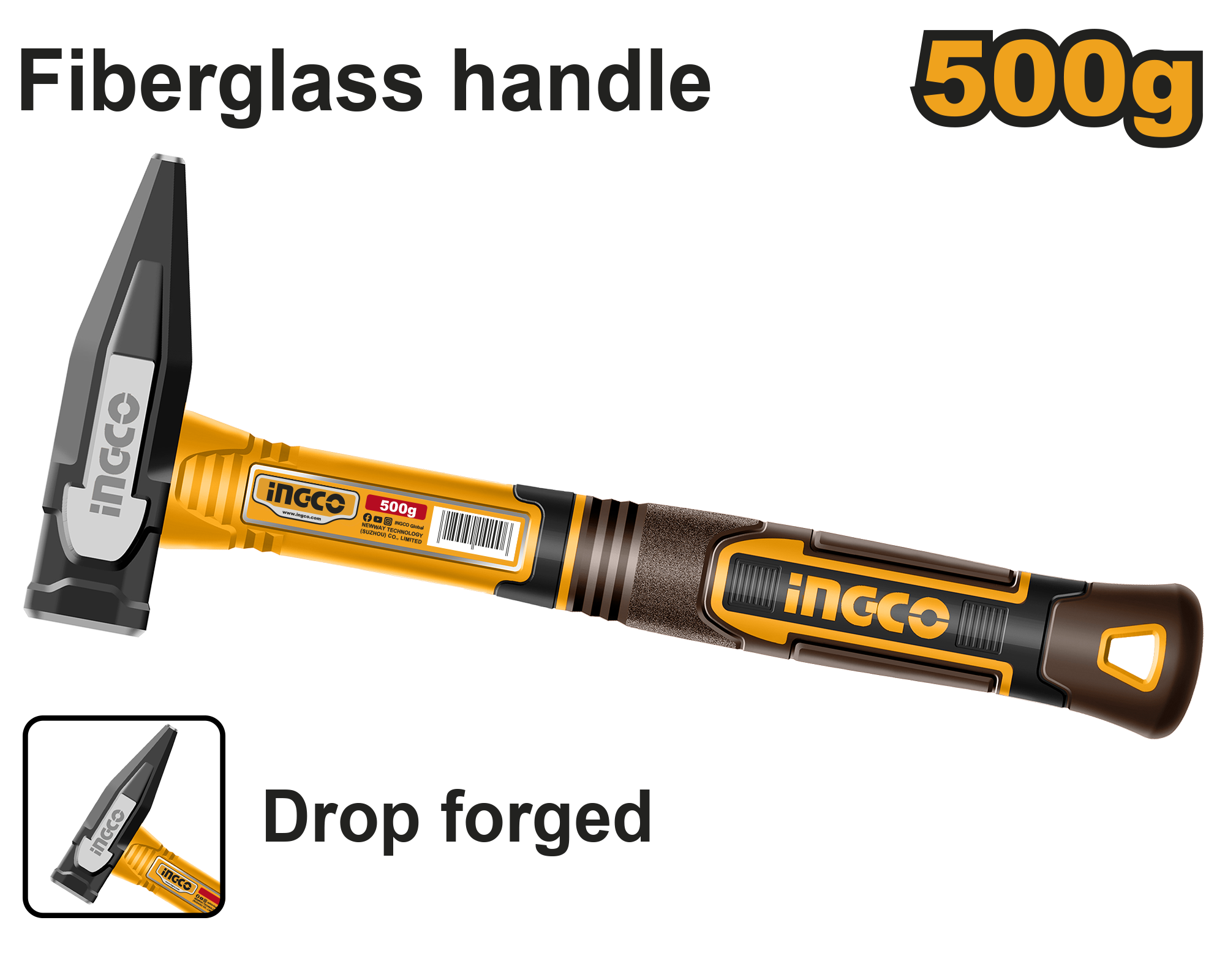 Machinist hammer 500g - HMH82500 - INGCO