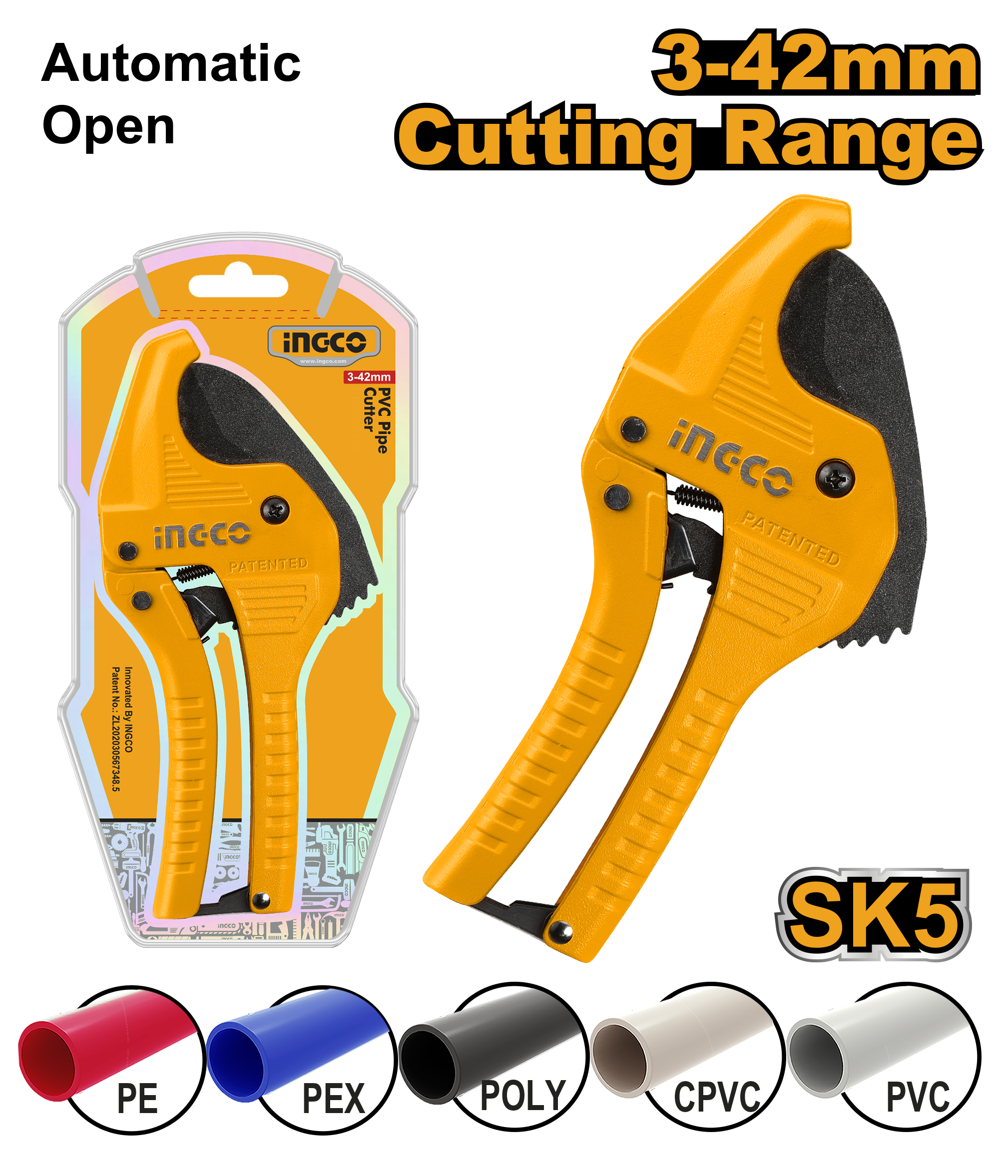 Pvc pipe cutter - HPCS05428 - INGCO